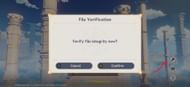 Check the file integrity option on the loading screen (Image via miHoYo)
